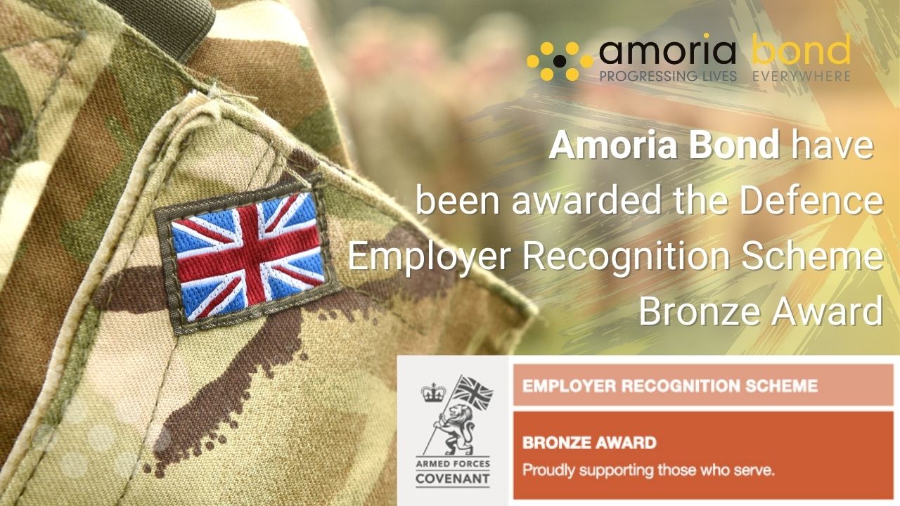 Amoria Bond bekroond met de Bronze Award van het Defence Employer Recognition Scheme