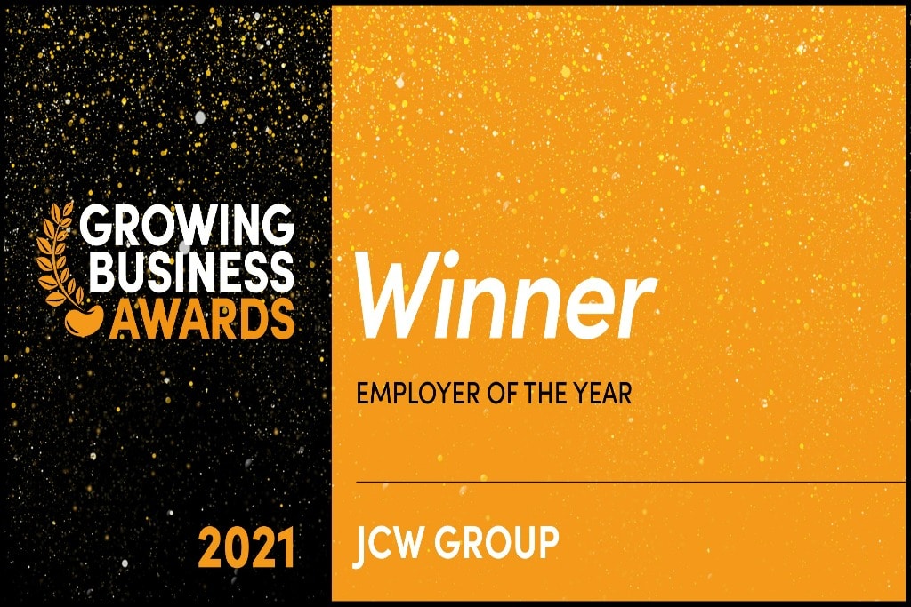JCW Group wins Employer of the Year at the Growing Business Awards 2021
