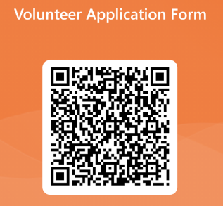 A qr code on an orange backgroundDescription automatically generated